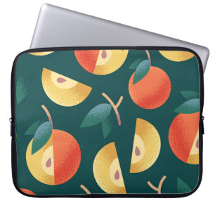 Appelgenot: donkergroen naadloos. laptop sleeve