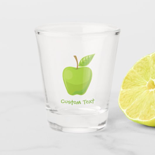 appelgroen shot glas (Voorkant)