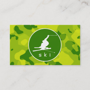 Appelgroene Camo; De Ski van de sneeuw Visitekaartje
