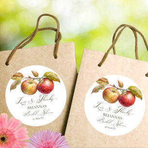 Appelig altijd daarna appel herfst bruiloft favori ronde sticker
