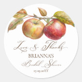 Appelig altijd na appelval bruidsfeest cadeau ronde sticker (Voorkant)