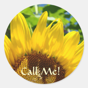 Appelle-moi ! autocollants Tournesols Floral autoc