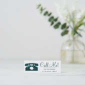 Appelle-Moi ! Cartes de profil turquoise pour la d (Debout devant)