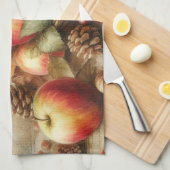 Appelmand op tafel  waterverf theedoek (Quarter Fold)