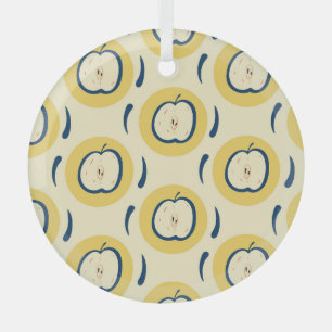 appelmotief: klassiek behang glas ornament