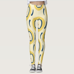 appelmotief: klassiek behang leggings