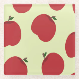 Appelpatroon glazen onderzetter