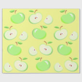 Appelpatroonvector groen cadeaupapier (Vlak)