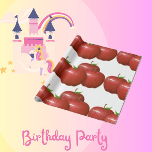 Appelrood fruit voedselpatroon cadeaupapier
