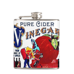 appels cider Vinegar Label Gag Gift Flask Heupfles
