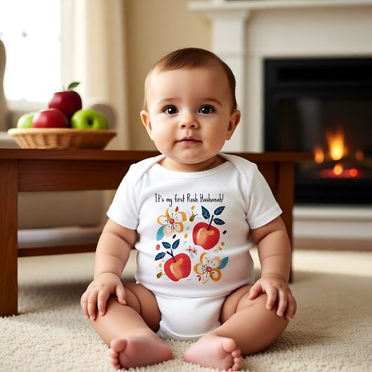 🍎 Appels en bijen met aangepaste tekst Romper