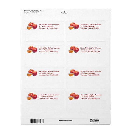 Appels en Honey Mailing Label (Full Sheet)