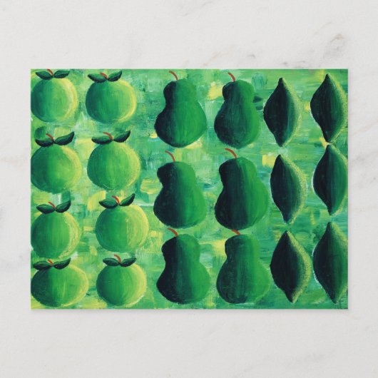 Appels en limoenen schilderen briefkaart (Voorkant)