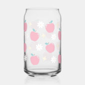 Appels en madeliefjes blikvorm glas (Voorkant)