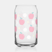 Appels en madeliefjes blikvorm glas (Links)