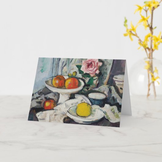 Appels in een witte fruitschaal | George Leslie Hu Kaart (Gele Bloem)