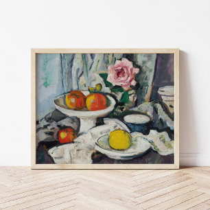 Appels in een witte fruitschaal George Leslie Hu Poster