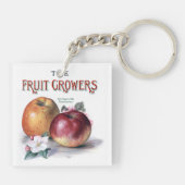  appels met bloemen de fruittelers sleutelhanger (Achterkant)