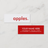 appels. mini visitekaartje (Voorkant / Achterkant)