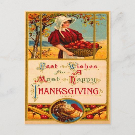 appels oogsten briefkaart (Voorkant)