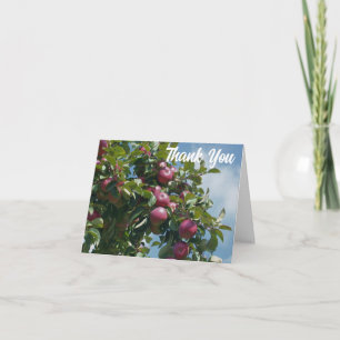 Appels op boom gepersonaliseerd bedankkaart