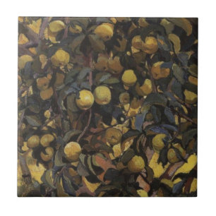 Appels op de takken van bomen (door Serebriakova) Tegeltje