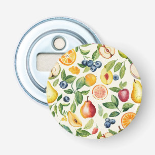 Appels Peren Blauwe bessen Sinaasappels Vruchten Button Flesopener