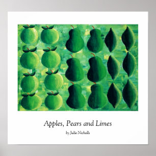 Appels, peren en limoenen poster