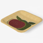 Appels Rood Groen Fruit Textured Design Papieren Bordje (Gebogen)