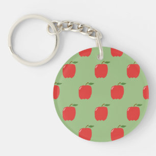 Appels Sleutelhanger (Salie Groen & Rood)