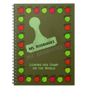Appels Stempel Leraar Gift Notitieboek