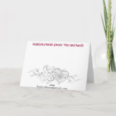 Appels vers uit de boomgaard feestdagen kaart (Achterkant)