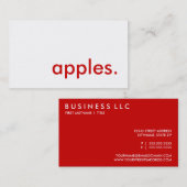 appels. visitekaartje (Voorkant / Achterkant)