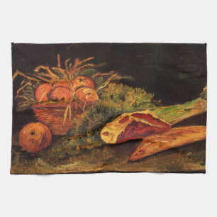 Appels, vlees en een broodje door Vincent van Gogh Theedoek