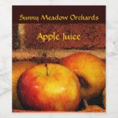 appelsap label wijn etiket (Enkel label)