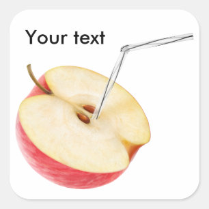 Appelsap Vierkante Sticker