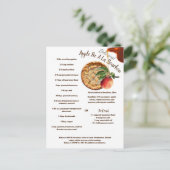 Appeltaart A La Bourbon recept Briefkaart (Staand voorkant)