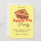 Appeltaart dessertfeestje kaart (Voorkant)