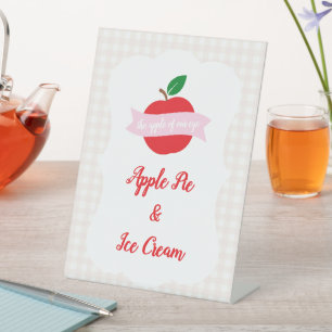 Appeltaart & Ijs Meisjes Verjaardag Reclamebord Met Voetstuk