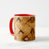 Appeltaartrooster korst rood bruin dessert mok (Voorkant links)