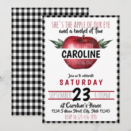 Appelverjaardag Kaart (Voorkant / Achterkant)