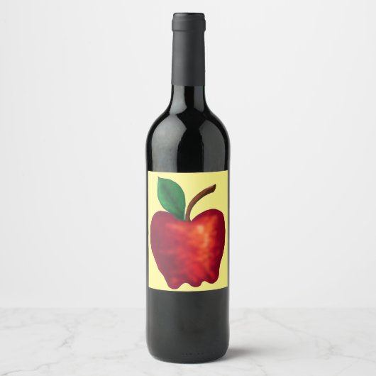 Appelwijn Wijn Etiket (Voorkant)