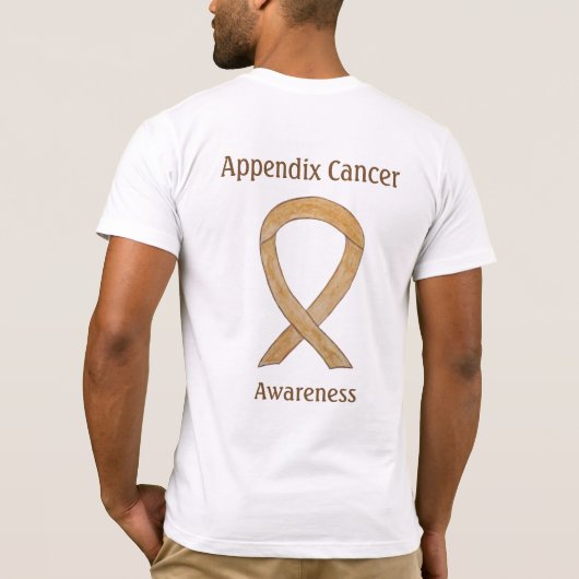 Appendice T-shirt en ruban ambré de sensibilisatio (Dos)