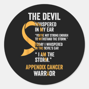Appendix Kanker Awareness Lint T-Shirten Ronde Sticker