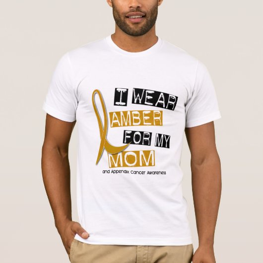APPENDIX KANKER I Draag amber voor mijn moeder 37 T-shirt (Voorkant)