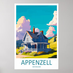 Appenzell Vintage Reisposter Ski Nationaal Park Poster