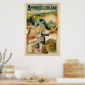 Appenzellerland, Zwitserland, Travel Ski Poster (Keuken)