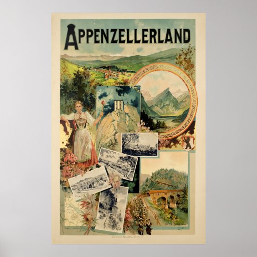 Appenzellerland, Zwitserland, Travel Ski Poster (Voorkant)