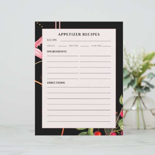 Appetizer Recipes | Zwarte botanische kersen (Staand voorkant)