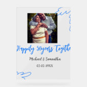 applaudissements à 50 ans anniversaire bleu feuill (Recto)